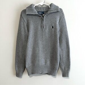 Polo Ralph Lauren Quarter Zip Cotton Knit Sweater